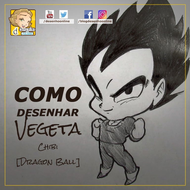 Desenhos de Vegeta - Como desenhar Vegeta passo a passo