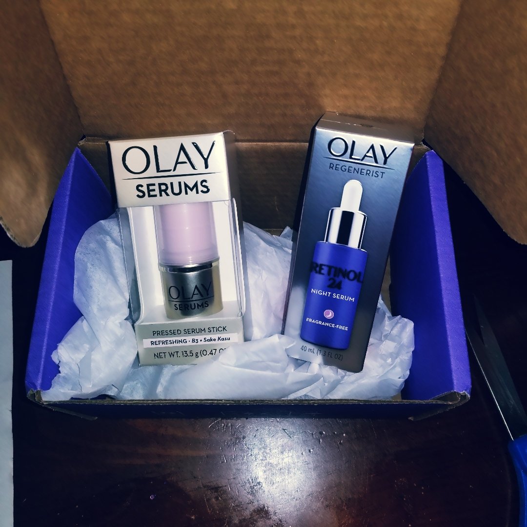mtink711's tweet photo. thank you #influenster for the amazing box from #olay https://t.co/iCu8iJtQgJ