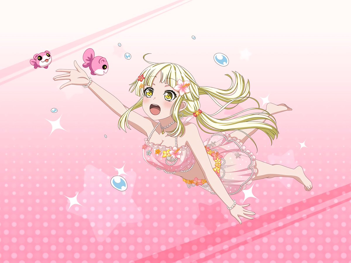 高画質 バンドリ イラストbot 弦巻こころ お魚さんと競走 弦巻こころ 画質up