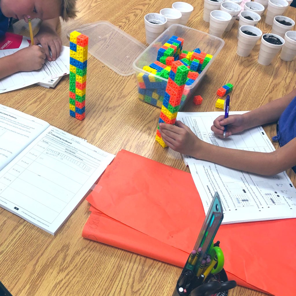 jenniferlorton's tweet photo. Do all rectangular prisms with a volume of 24 have the same surface area? That’s the big debate happening in room 320 today. #cpepride https://t.co/h2RyoerNeT