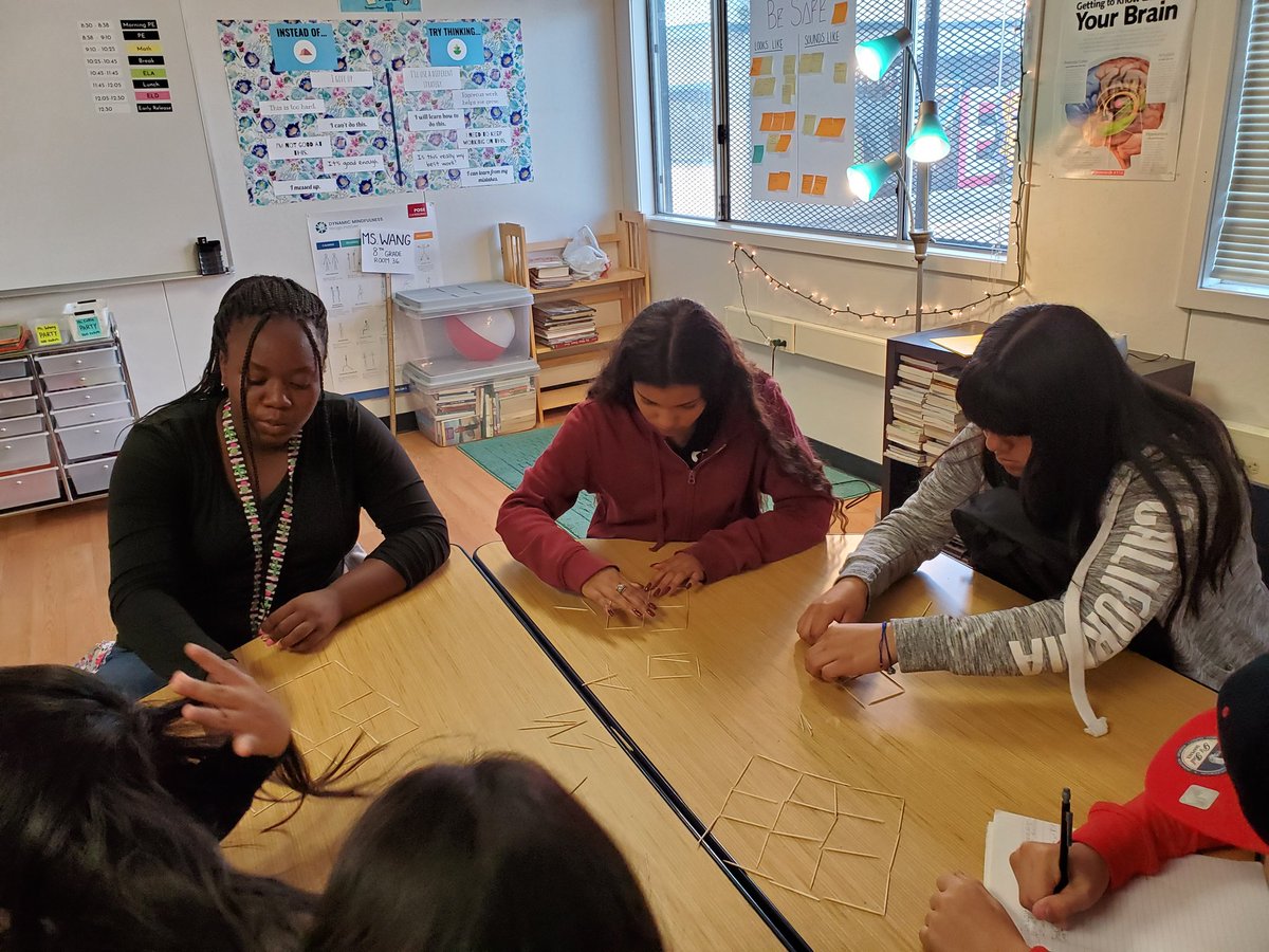 mswang_dover's tweet photo. How many toothpicks does it take to build a 3x3 square? 4x4? What about a 13x13? Ss used critical thinking and creativity to come up with a pattern and expression to solve any sized toothpick square. @joboaler #weekofinspirationalmath @vickiej10 @msumarDAIS @Dover_Academy https://t.co/sLePQDxuO0