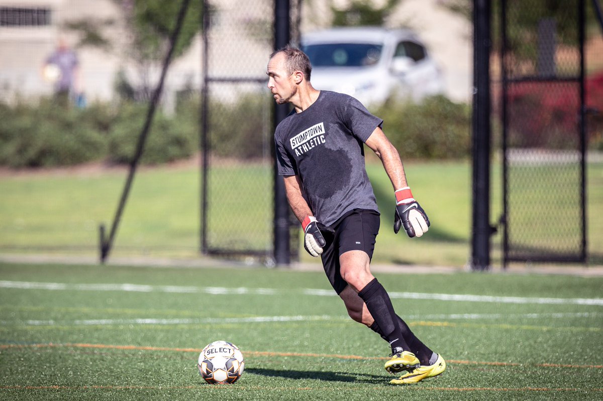 mystumptown's tweet image. It’s been a *few* years since his college goalkeeping days at @UofSC, but @spencerlueders brought his @GamecockSoccer skills during #MyStumptown tryouts. We’re excited to see him on the pro pitch for a scrimmage, before he retires and leads our community investment efforts.