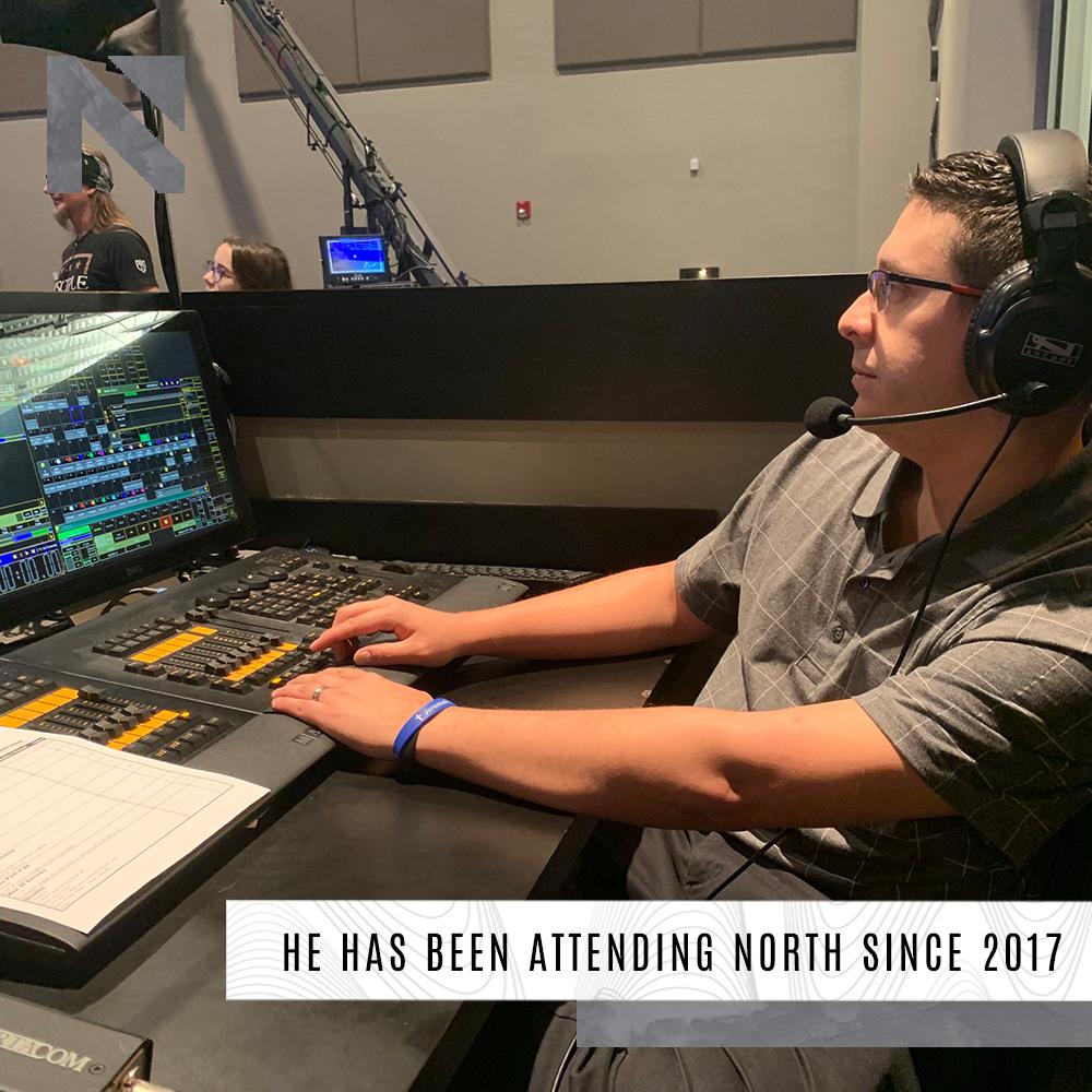 NORTHCHURCH's tweet photo. Our #HeroOfTheWeek is Jeff Echeverry! He has always been faithful at making things happen behind the scenes. He always readily jumps in and serve wherever he is needed. We are very grateful for all of his talent and time investment he puts in the production team! #jointheteam https://t.co/soQRaacb9k