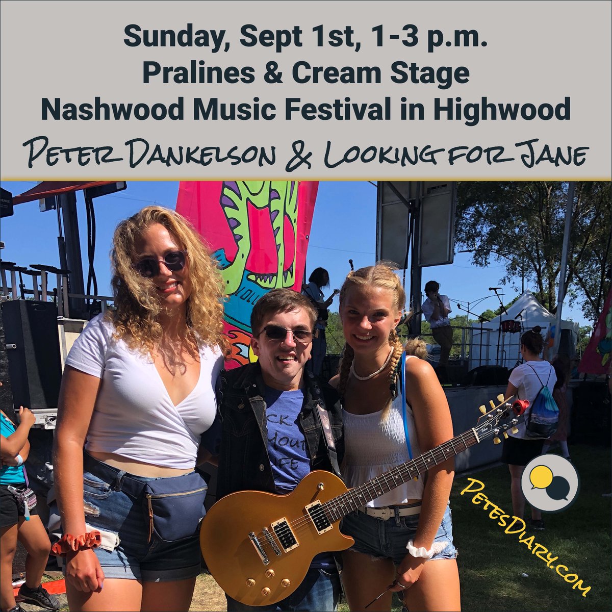 Petes_Diary's tweet image. Looking for Labor Day fun?  Join us Sunday at #Nashwood Music Festival.  @petedank is playing from 1-3 with #LookingforJane on the Pralines &amp;amp; CreamStage ow.ly/x9Sf50vKbKE @HighwoodEvents #LaborDayConcert