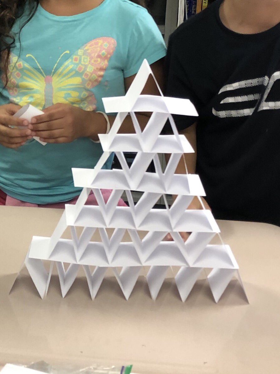 YHasenei's tweet photo. My students had a blast making an index card tower while learning what they had in common and how to work as a team. #WellerWildcats #SWES4thgrade @Wellerwildcats https://t.co/sGPpTCBkoV