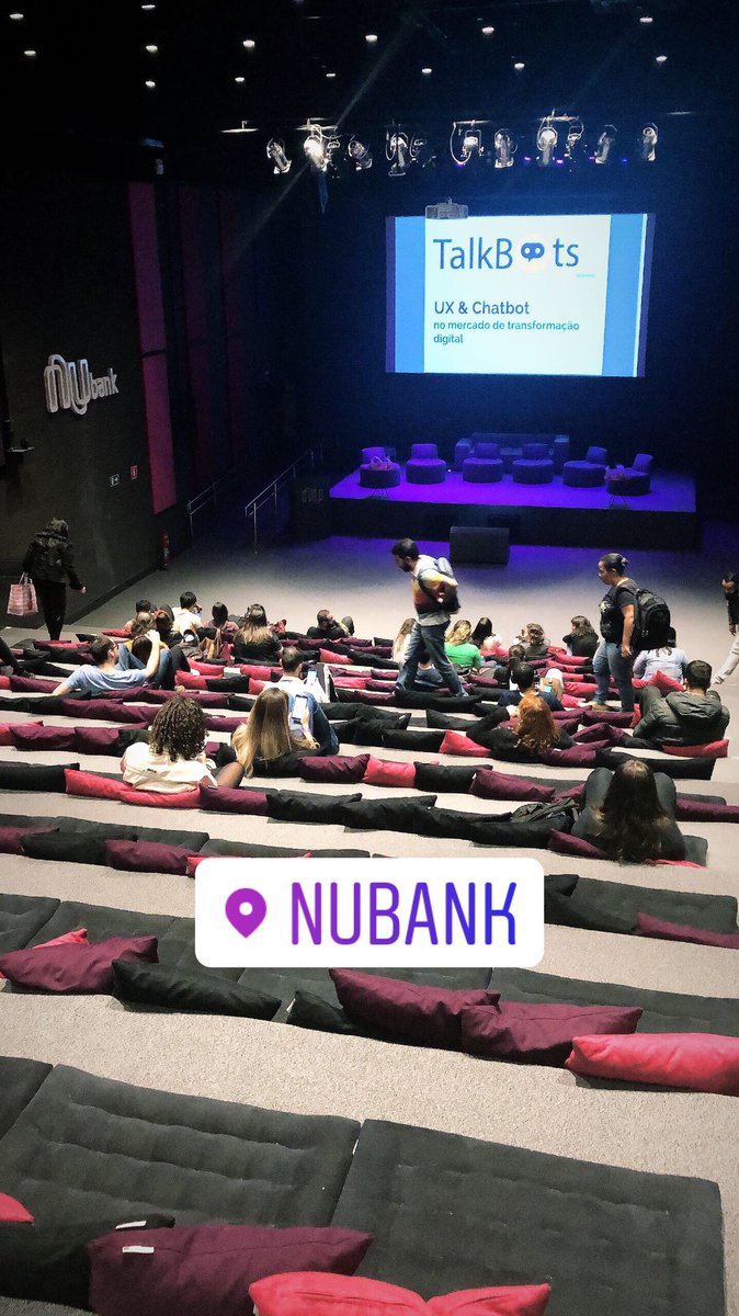 gabriel_caiana's tweet photo. Hoje o evento é na @nubank sobre UX e chatBots #talkbots https://t.co/4IlRLAMH81