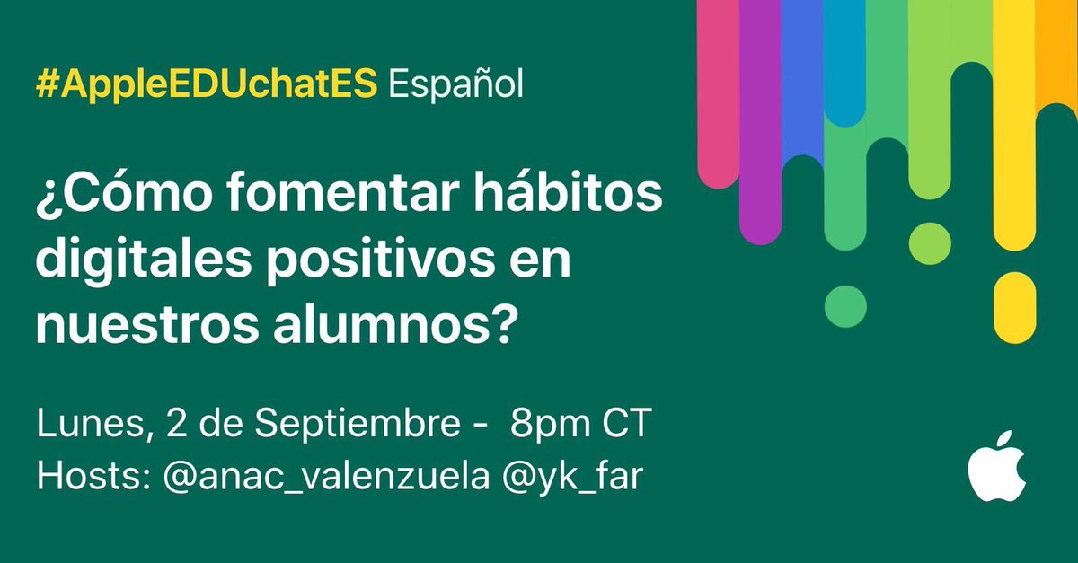 #AppleEDUchatsES atención a todos los Apple Teacher