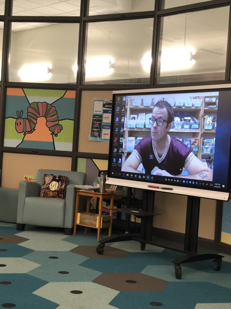 KimMroczek's tweet photo. Thank you @colmestdagh for bringing @colbysharp and his message to our staff! #bookchoice #bookaccess Also, huge shoutout to @HamlinLibrary for presenting too! #RCSCountOnMe https://t.co/jFzXQ8TW4K