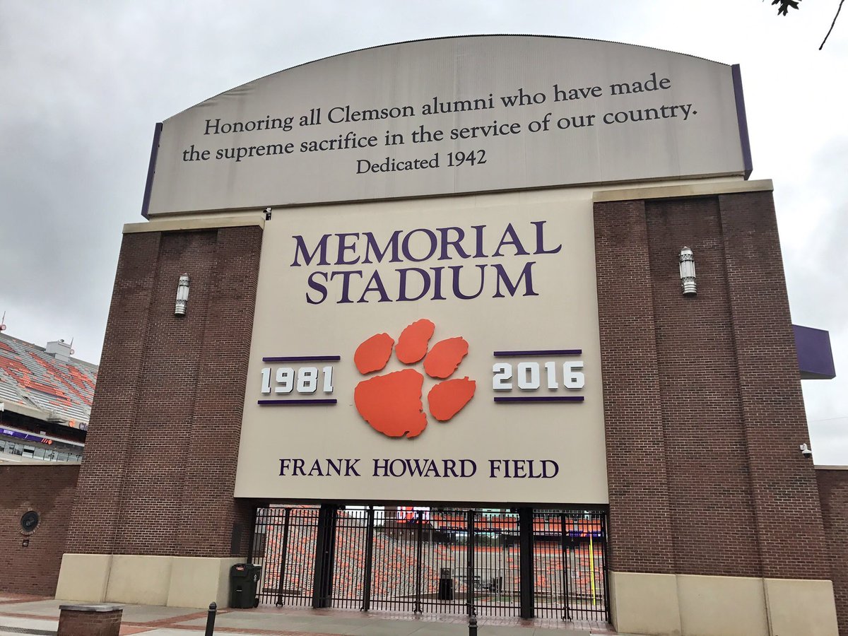 MagicBandRadio's tweet photo. Get up y’all .. it’s #GAMEDAY!  #clemsonfootball  Go Tigers!! We’ve had three scoreboard designs in 4 years but there’s room for more championships! #ALLIN https://t.co/kSBMiDvHXI