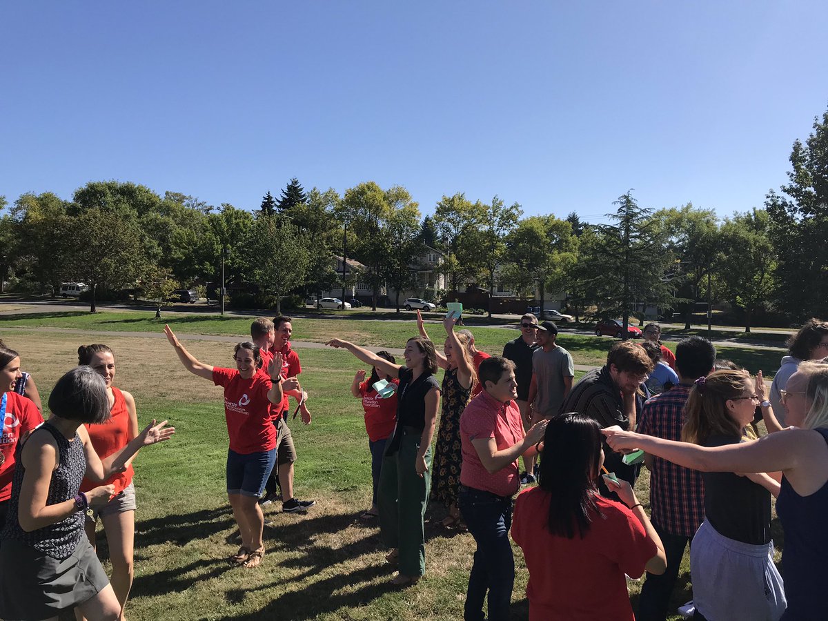 After three great TRI days our staff is excited to launch the year! Day two featured team building (through Rock Paper Scissors) and a Quest to find the #MapleWay. Today we unpacked our #StrategicPlan and #SeattleExcellence. @ElementaryMaple is #chartingourcourse for 2019-2020!