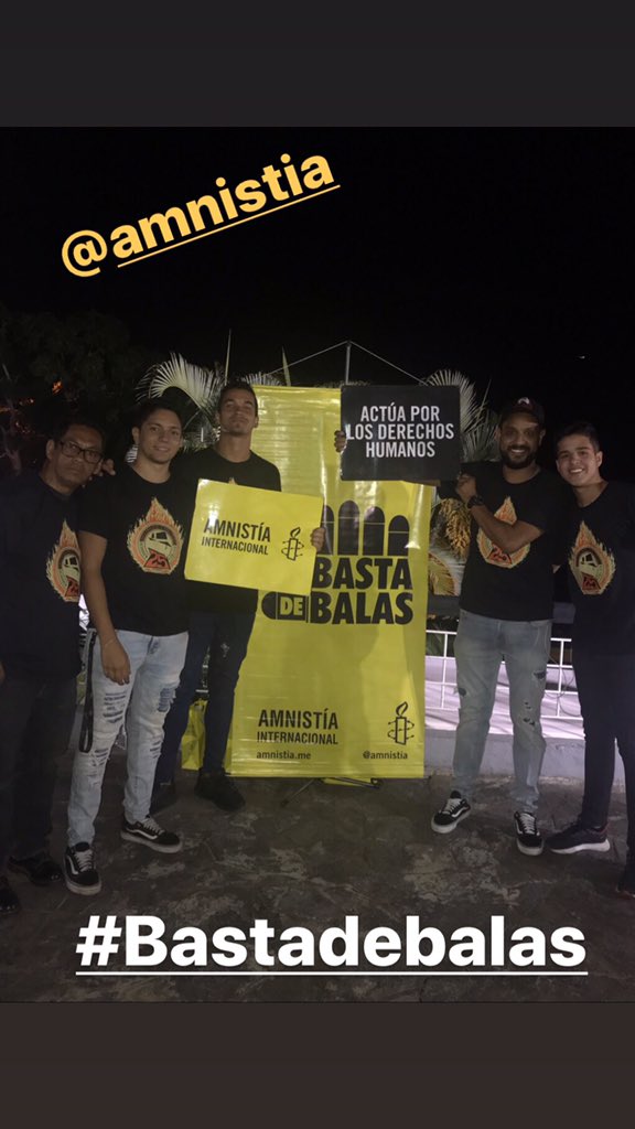 Indergomez's tweet photo. @amnistia   #bastadebalas https://t.co/Kt2C8dxL1S