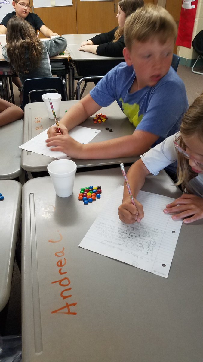 3rdCrimBGCS's tweet photo. Writing 7 up sentences, learning about good and bad consequences, learning about ourselves, and eating M&amp;M's led to some wonderful writing! @Zeb_Kellough @francis_scruci https://t.co/qcT0A5Qjpi