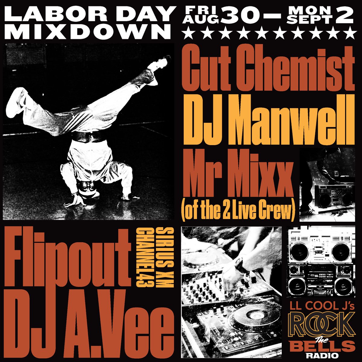 llcoolj's tweet photo. Gonna need a #BOOMINSYSTEM for this one!!!! We got the #LABORDAYMIXDOWN on @RockTheBellsSXM all weekend long 💪🏾💪🏾💪🏾 Can’t celebrate the culture without the DJs!!! Let’s ride!!!! @SiriusXM CH 43!!! #CLASSICHIPHOP #RockTheBellsSXM #StrictlyforOGs https://t.co/Ue43XdCVlZ
