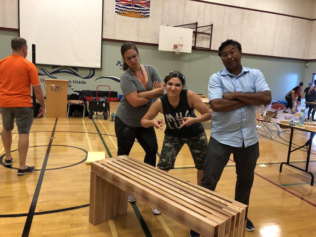 patriciampain's tweet photo. BOOM! 💥 Here is the final product for our ADST pro-d. Collaborative planing, collaborative learning, strategizing, problem solving, and high engagement. Exhausted, but so good! Thank you Gary Pattern. #sd40 #QMS #ADST https://t.co/9huvTm5cup