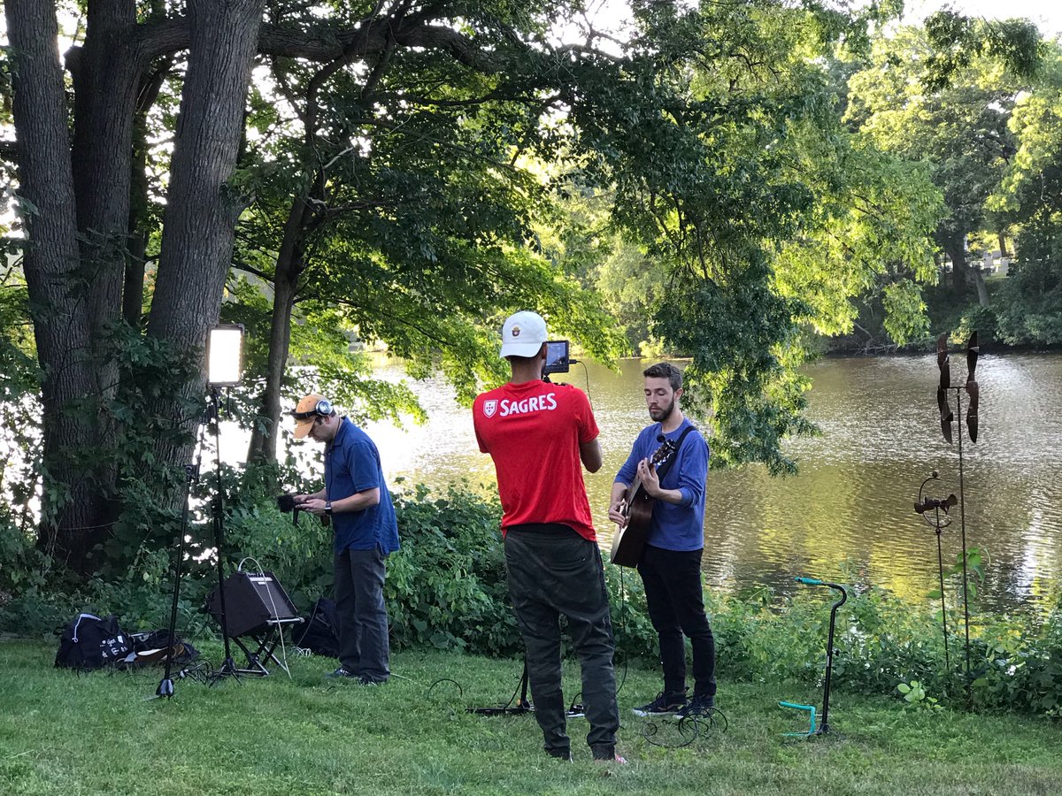 Alex McCue (@mccusic) video shoot this week at @riverview_sound. It was a beautiful night!  Watch for “Phase” coming soon... #Wink

#NineAthensMusic #NineAthensAlbum #RiverviewSound #TheGroupActivity #AlexMcCue #Boston #Cambridge #NewMusic #MusicVideo #VideoShoot