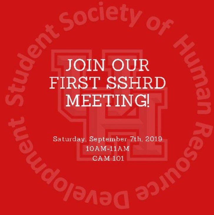 UH_SSHRD's tweet photo. Our first meeting is open to everyone! Come and learn more about SSHRD Fall 2019!
#GoCoogs #sshrd https://t.co/0S89Dnd69y