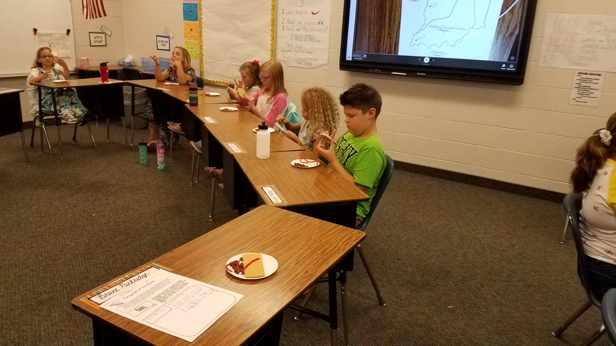 classhanback's tweet photo. Mrs. Hanback's class "Nibbling Indiana" to create its boundaries, and then the glacier covers the land!! #BeMIS #4thgradefun #SquireStrong
@classhanback @MIS_SocialMedia https://t.co/U9aGEWckGk