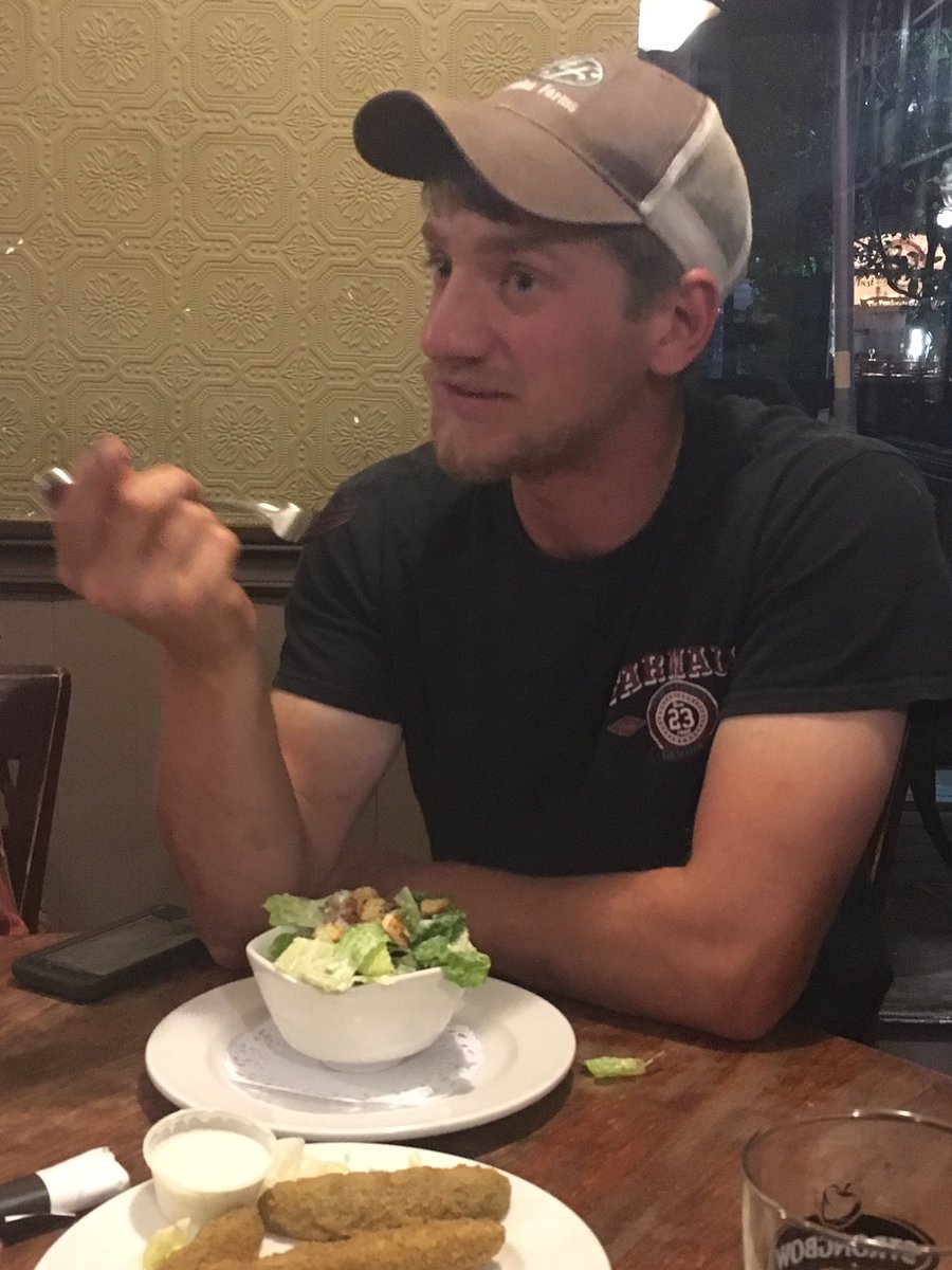 Gerry ordering a salad at dinner... today is the day! 😎<a href="/typical_farmer/">Gerrit Herrema</a> <a href="/jibb_stacey/">Stacey Jibb</a>