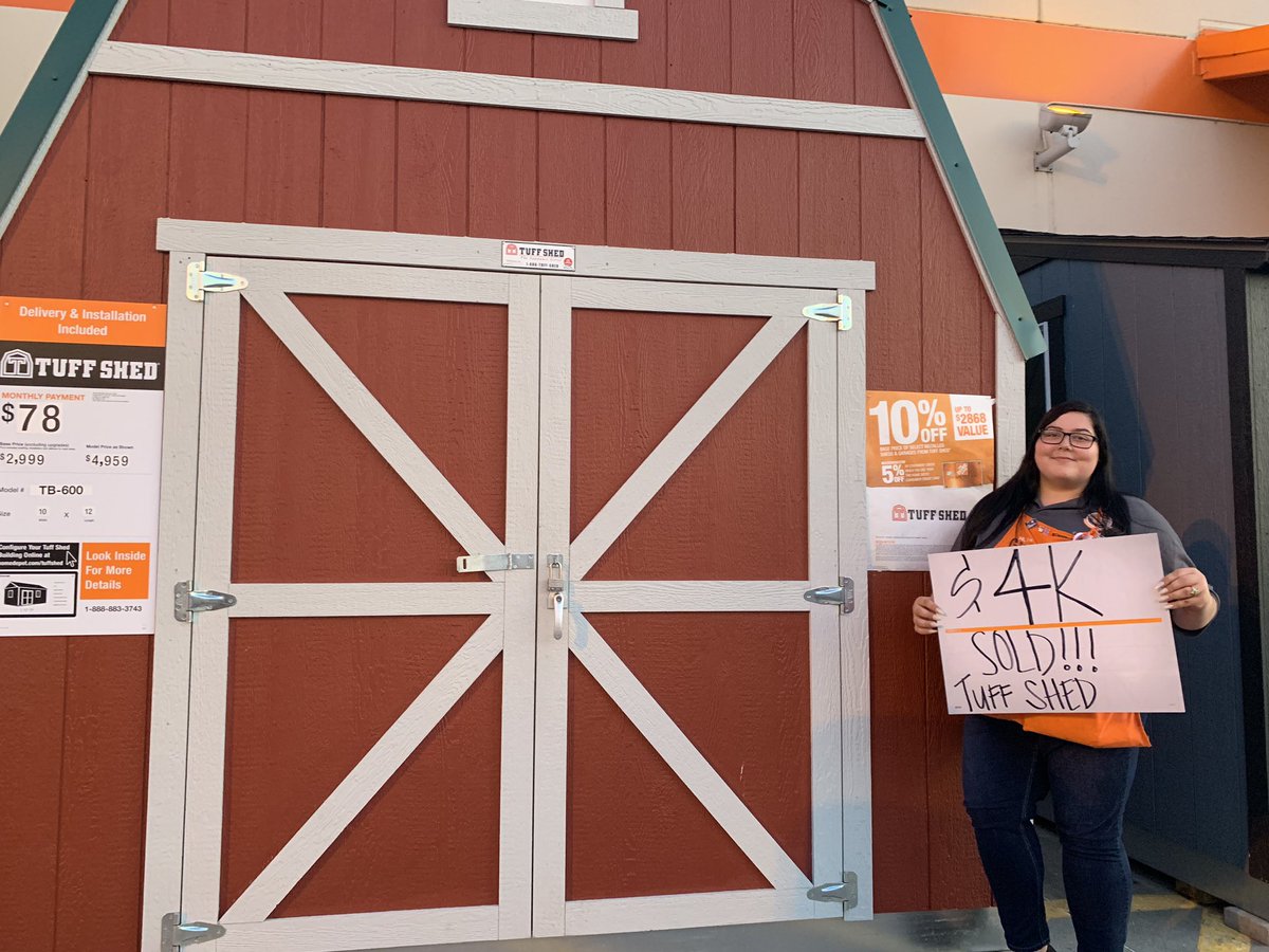 chesca_anne89's tweet photo. Two Tuff Shed sales in one day!!!! You’re killin  it @gisselleeedith #TheMighty290 https://t.co/KIhEP1npMM