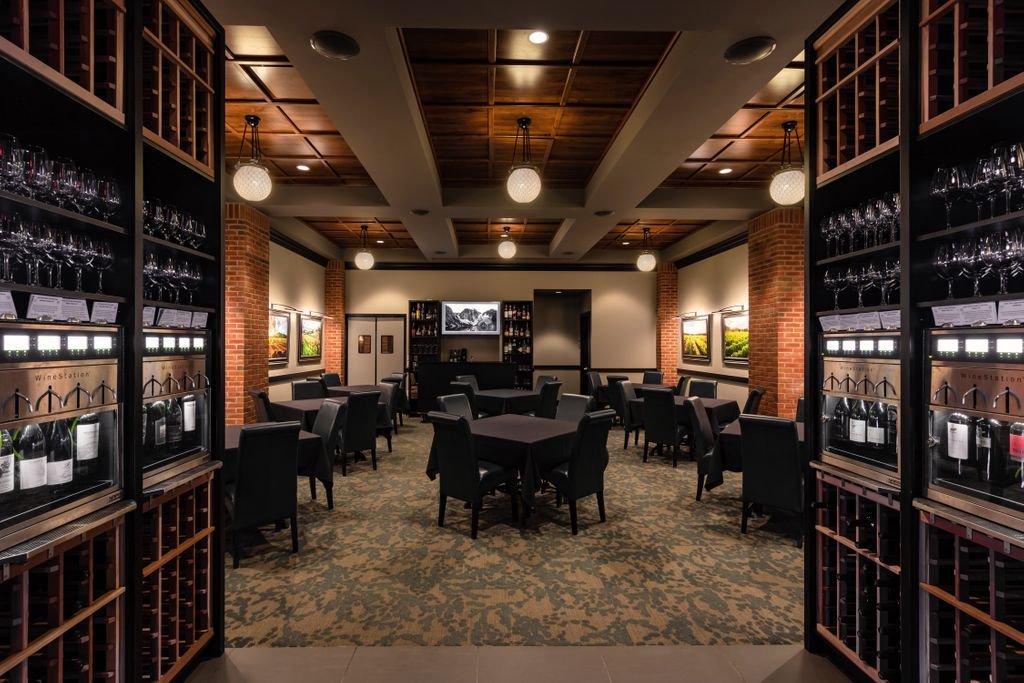 No shortage of wine at 64 Wine Bar, which offers 64 different labels every day (along with our interiors work!). See more of this project here: buff.ly/2MWl8rb

#restaurantdesign #interiors #hospitalitydesign