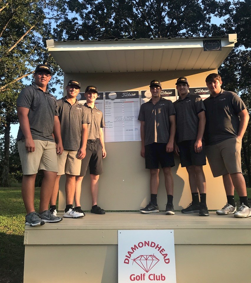 Congrats to our golf team for winning today at Diamondhead! They shot an overall team score of 129!!!