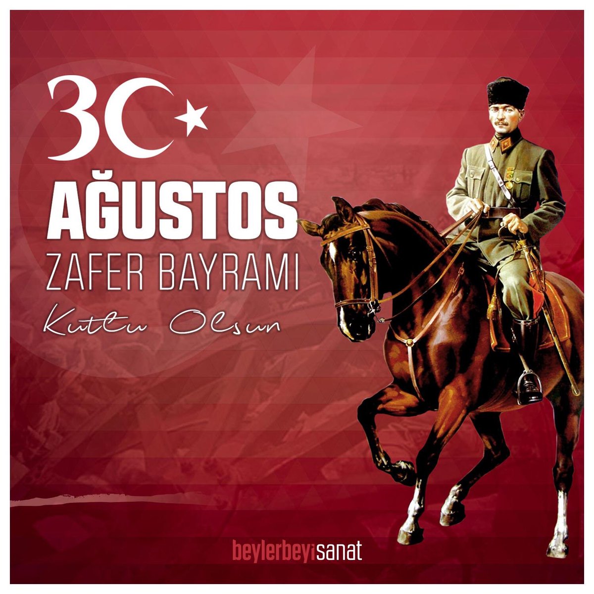 Bugün, tarih sayfasına adımızı altın harflerle yazdırdık. Bu bayram bizim, hepimizin! 

Büyük Taarruz zaferinin 97. yıldönümünde Gazi Mustafa Kemal Atatürk ve ordumuzun elde ettiği zaferi bir kez daha gururla kutluyoruz. Ruhları şâd olsun...