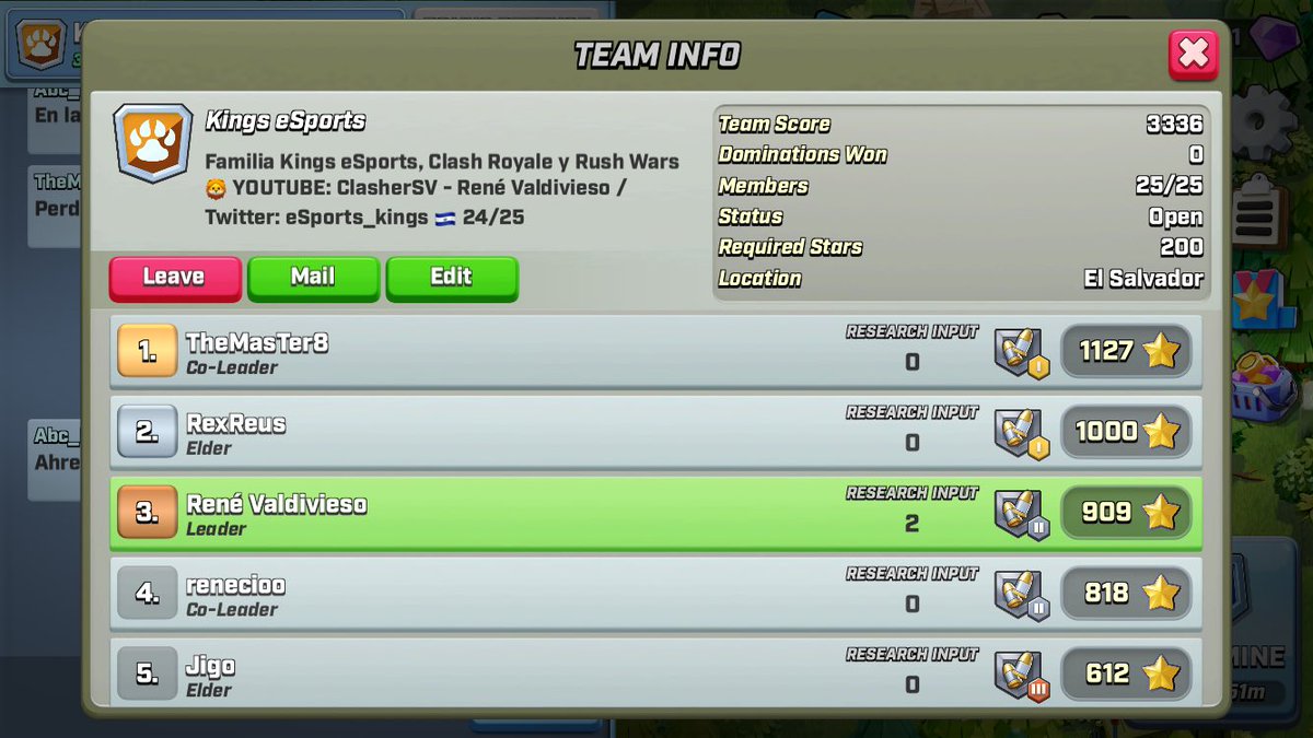 Así estamos en #RushWars <a href="/RushWars/">Rush Wars</a> con el clan de Kings eSports 🦁❤️ ¿No sabes cómo instalar el juego en IOS o Android? Aquí te dejamos la solución: youtu.be/pS0tiCQuKx0 con la colaboración de <a href="/clasher_sv/">Frank Valdivieso</a>