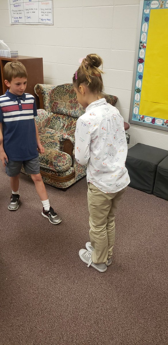 KlingsickRoos's tweet photo. Playing rock paper scissors with our feet for a brain break today! Thanks for the idea @campGladiator! #OurTeachLovesCG #EaglePride #SuccessCSISD https://t.co/B22IcAZXvh