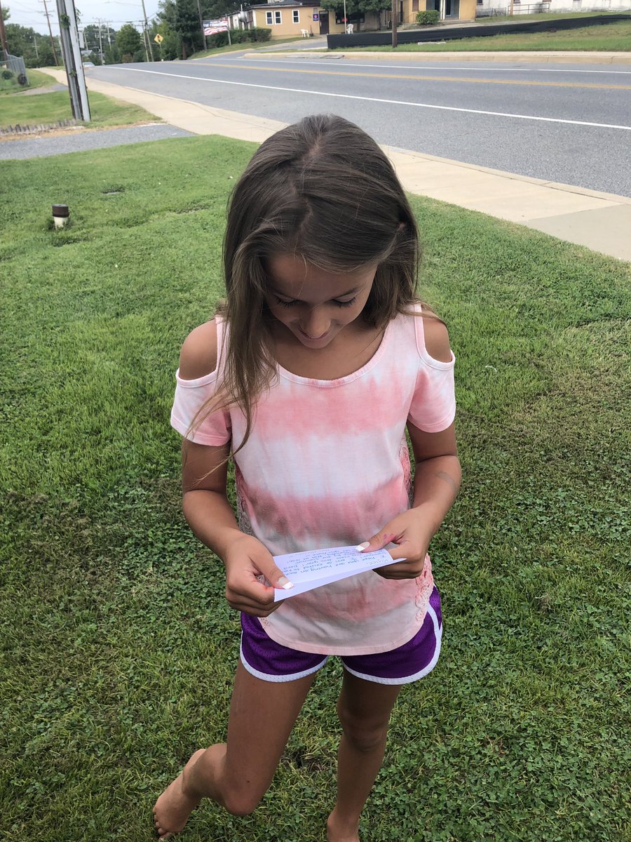 kellyaoconnell's tweet photo. We visited the neighborhood yesterday and were so excited to see our awesome students.  One of the highlights was when this #marsstar received mail from her teacher @brooke_heinecke while we were present.  #relationships #snailmail #marsstars https://t.co/FHFFg0Bc4W