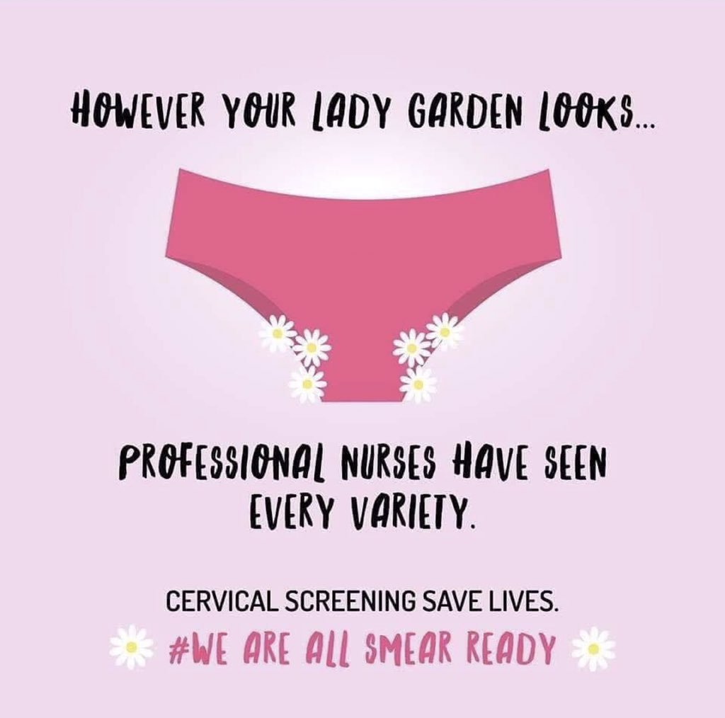 capattackk's tweet photo. How cool is it that we have a test to catch pre-cancer cells? I know showing off your lady bits can be uncomfortable, but 5 minutes of discomfort for a full and joyous life? Dooooo itttt  #WeAreAllSmearReady #nurs7 https://t.co/vbC0xZZ37g