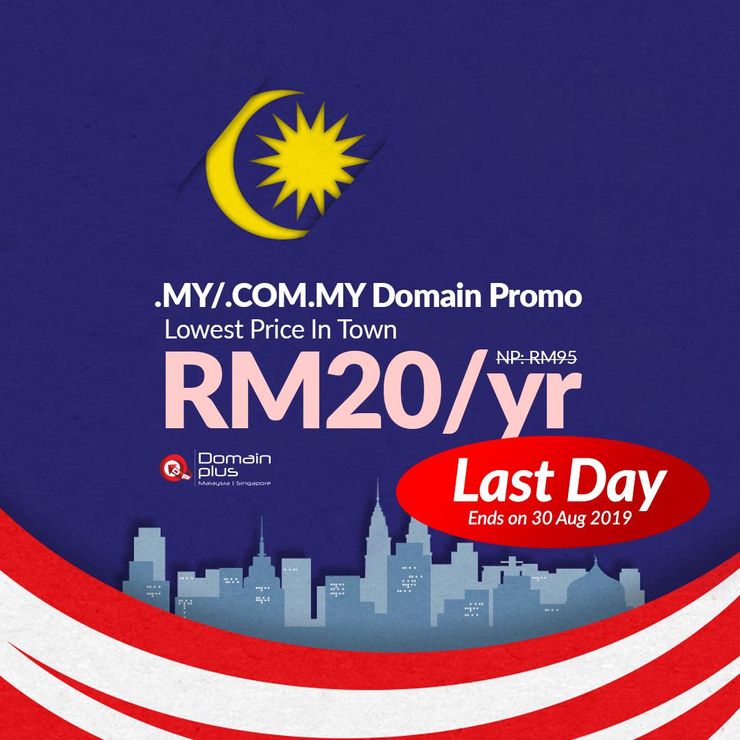 mydomainplus's tweet photo. LAST DAY MERDEKA PROMO SALES!

.MY / .COM.MY Domain Promo - Discount 79% OFF
As low as RM20/year (NP: RM95/year)
Lowest Price In Town!

Don't miss this great deal and it is limited time offer, grab as many as you can if possible!

Purchase Your Domain Now: https://t.co/cS4bil6Fn1 https://t.co/J9Mf77Gfd4