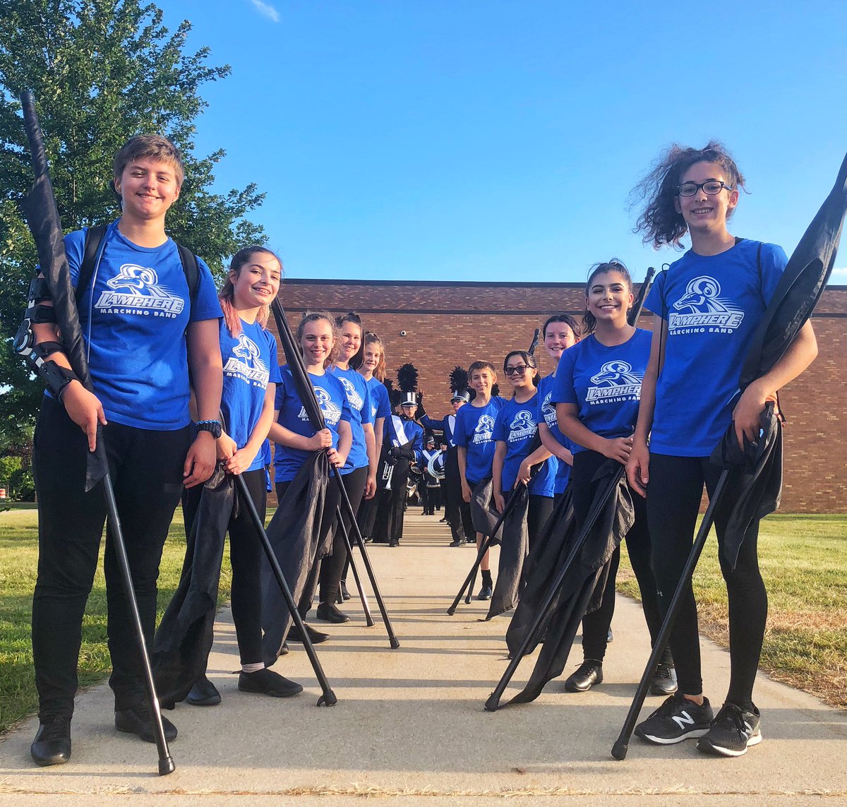 lampherebands's tweet photo. Performance number “ONE” of the season for the Lamphere Marching Band! @LamphereSchools #wearelamphere https://t.co/Xg2z0Mmz2A