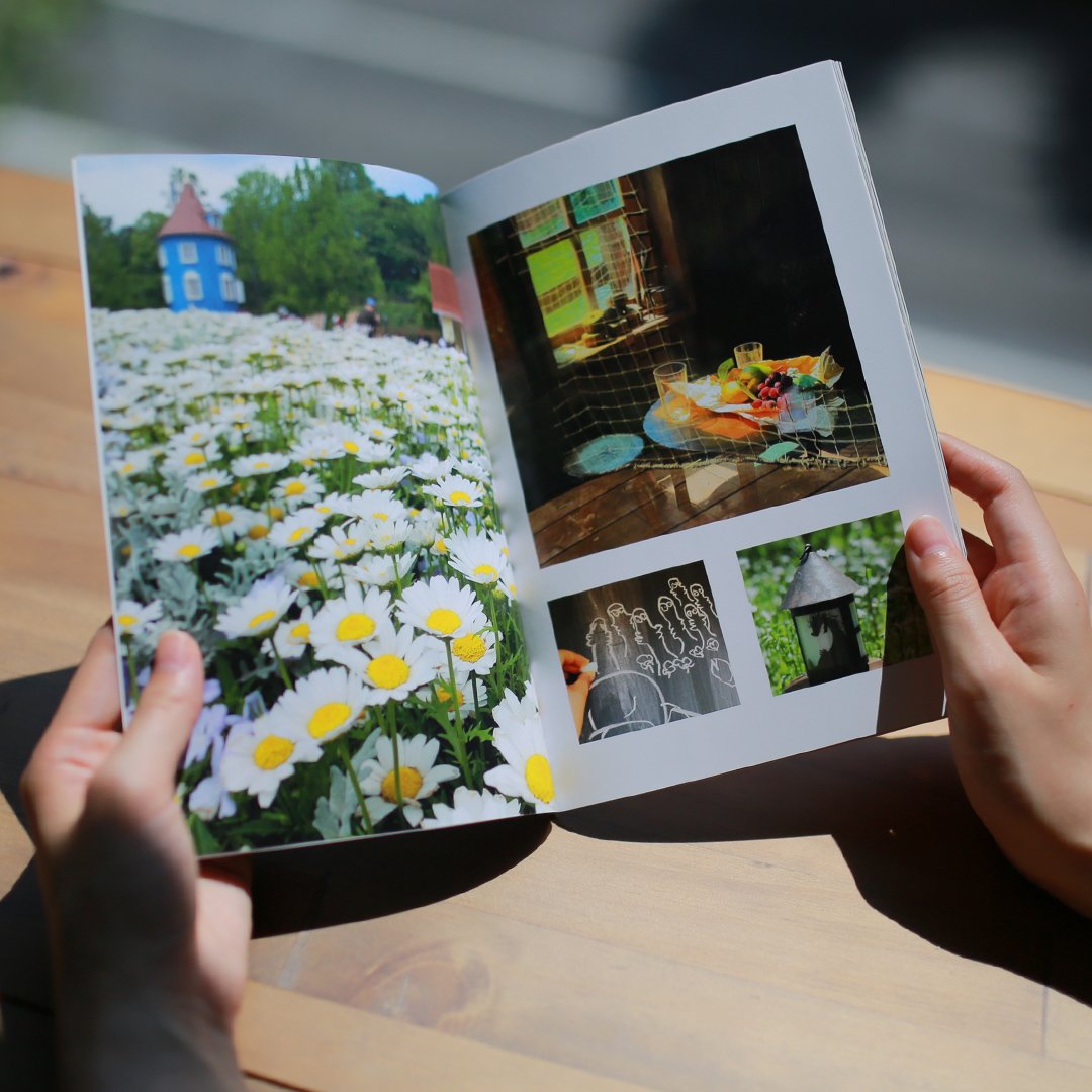 Primii プリミィ 公式 スマホでかんたん格安写真プリント 弊社デザイナーがアプリ限定機能の写真表紙印刷を使ってフォトブックを作りました 2枚目の写真にある 1ページに3枚の写真がレイアウトできるのは 実はただいま開発中のレイアウト リリース