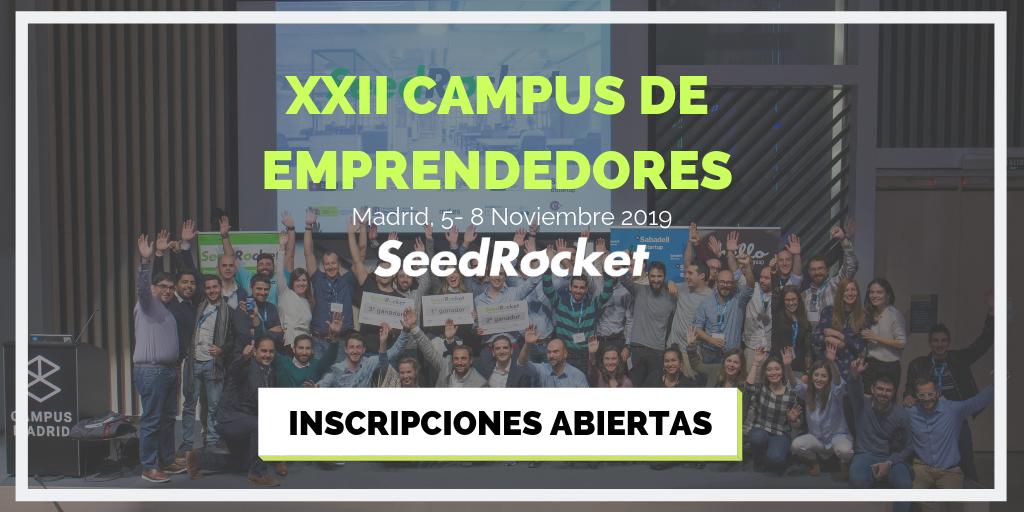 El Campus de Emprendedores está a la vuelta de la esquina. ⏱️Si tienes una #startup TIC y quieres potenciarla, ¡este es tu evento! 

Inscribe tu proyecto y no pierdas la oportunidad de aprender de los mejores y conseguir hasta 300K de inversión➡️ seedrocket.com/eventos/evento…