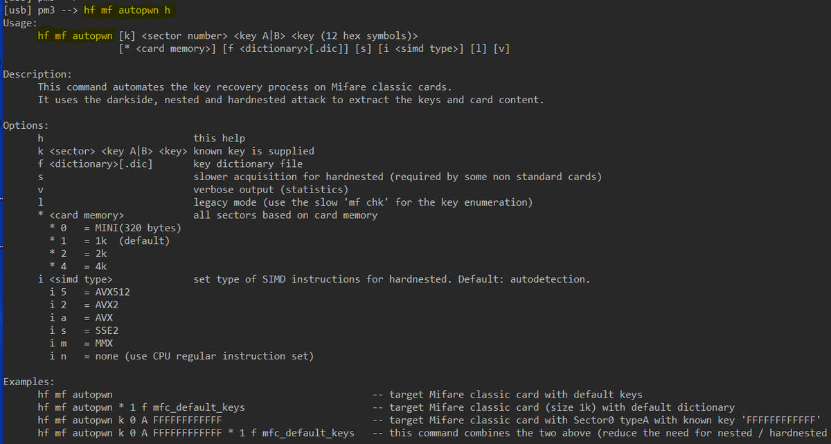 herrmann1001's tweet image. Its pushed to repo. A command you all been waiting for.   
hf mf autopwn 
#proxmark3 #iceman #rfidhacking RRG/Iceman repo.