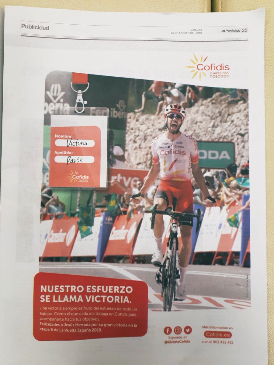 ciclistacofidis's tweet image. ¡Grande Jesús! #cofidismyteam