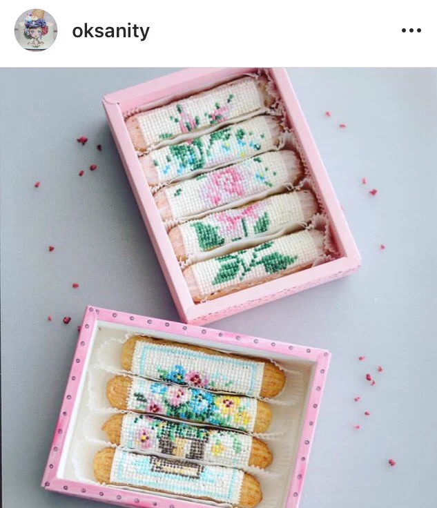 まるで刺繍のよう？ドット模様が描かれたロシアのスイーツ！