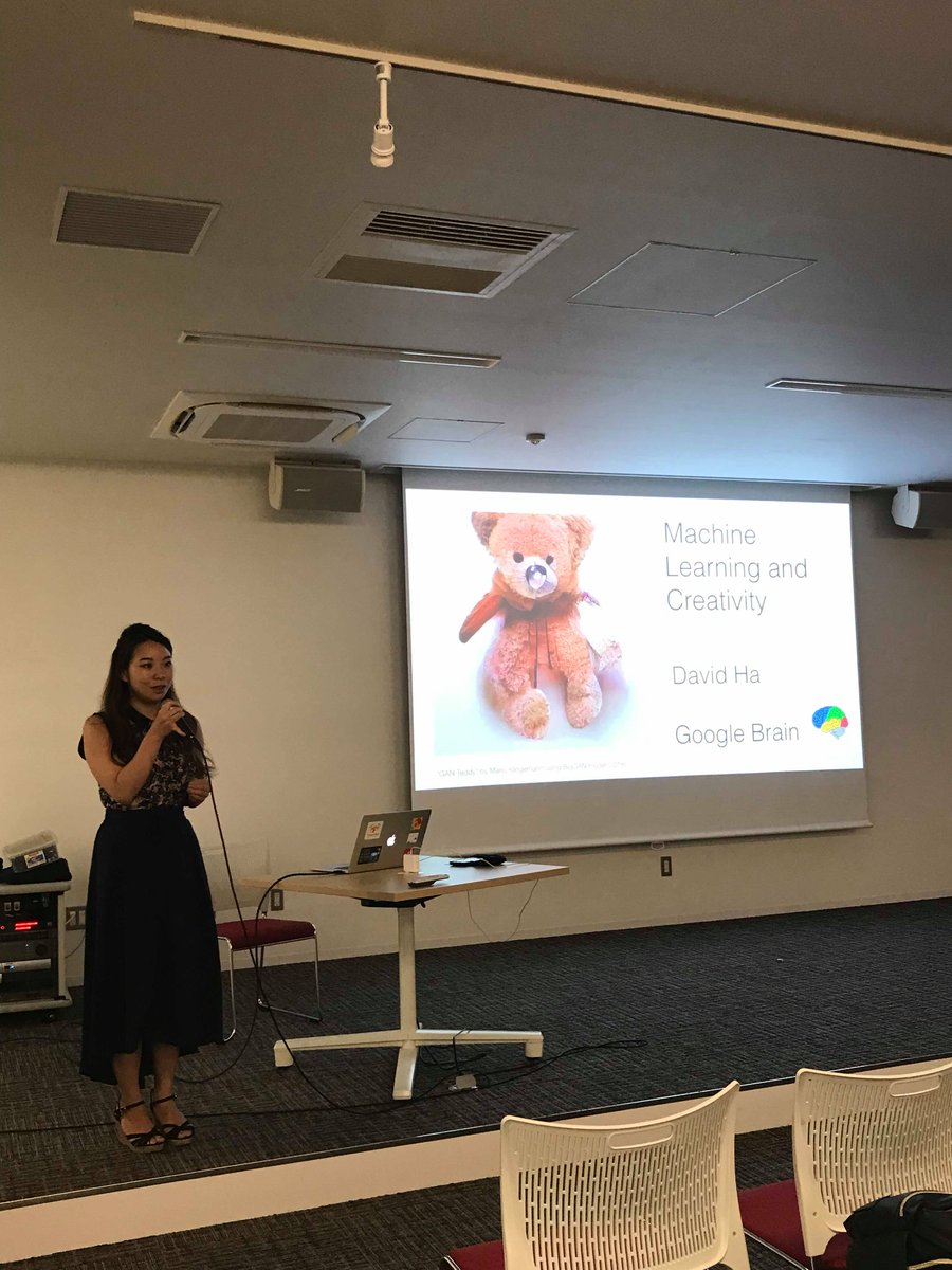 AiWaseda's tweet photo. ８月２９日にWaseda AI LabとWomen in Technology Japanは、Google Brain リサーチサイエンティストであるDavid Haを招き、「Machine Learning and Creativity」をテーマに講演会を行いました。 https://t.co/qmi10bP3HX