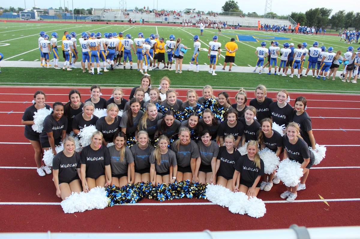 PiedmontPom's tweet photo. first game is a week from tomorrow!! Pom has a special half time performance prepared💙 hope to see you guys there 💛 https://t.co/YMNCpSPy4W