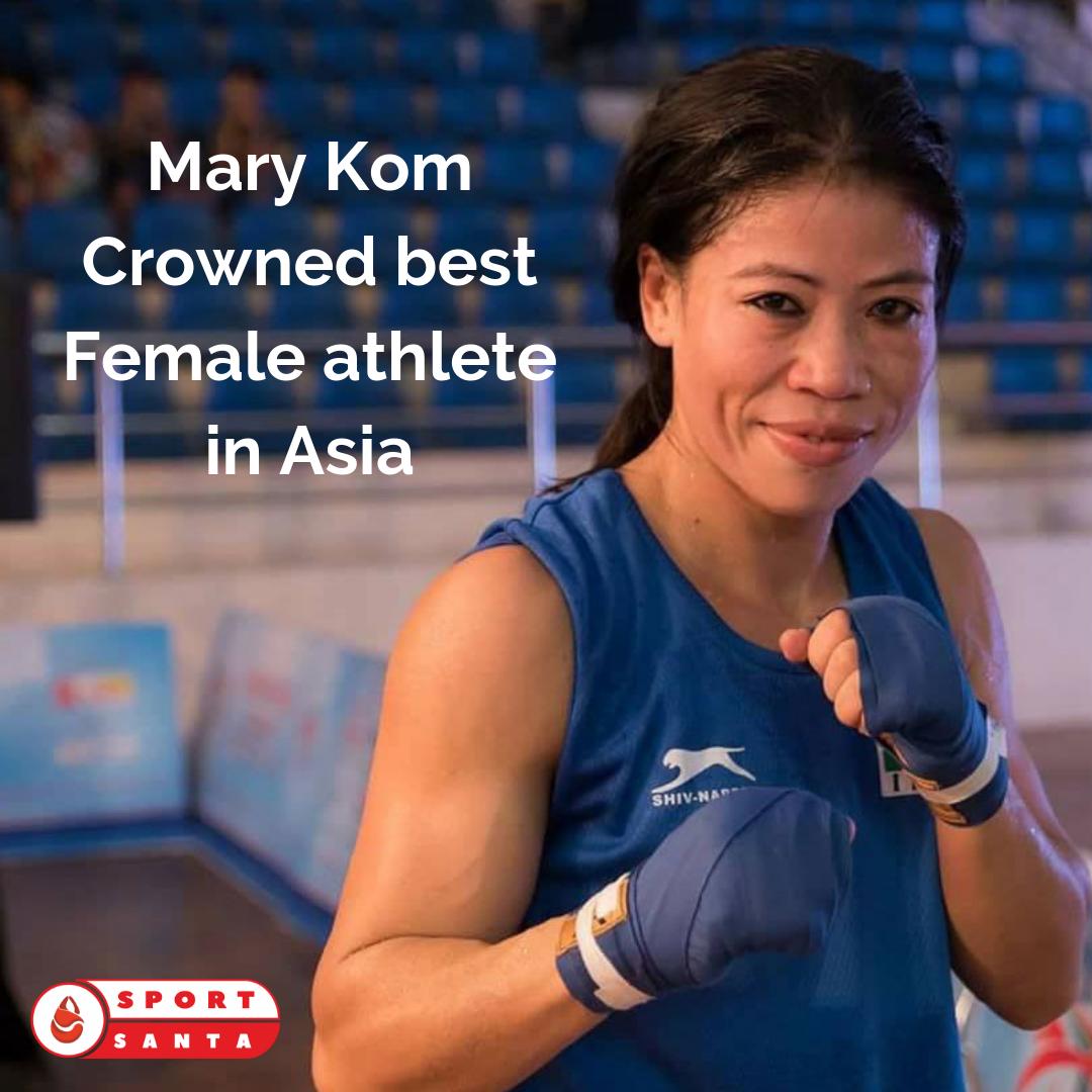 Sportsantaindia's tweet photo. Such a Knockout..!!!! 
Congratulate to the amazing boxer to become the first Best Female Asian athlete @MangteC
.
.
https://t.co/jNX8OmGkNV
.
#sportsanta #PunchMeinHaiDum #marycom #goforgold #womenboxing #womenboxers #indianboxers #fitindiasuperhitindia #mixedmartialarts #india https://t.co/HVAZEvQX7I