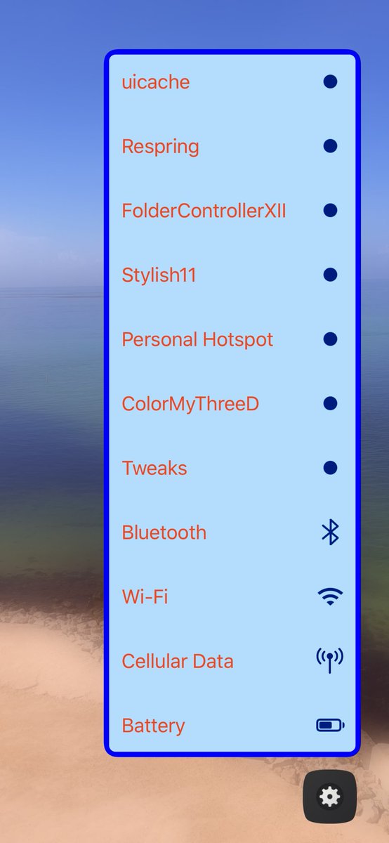 BrianVS's tweet photo. I’m using #QuickPrefs by @AnthoPak as a perfect complementary tweak to #ColorMyThreeD (in my YouRepo).  Pretty awesome tweak for shortcuts in settings app, and even  for quick resprings. To make a respring button, just enter pathname to any tweak with one in it, then /Respring .. https://t.co/i5ljiLVgzh