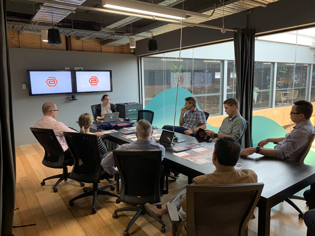 ellispeta's tweet photo. It’s a privilege touring the crew from @UGLPtyLimited through @RiverCityLabs today and best of all introducing them to alumni @bidhive https://t.co/Qilm4bT15E