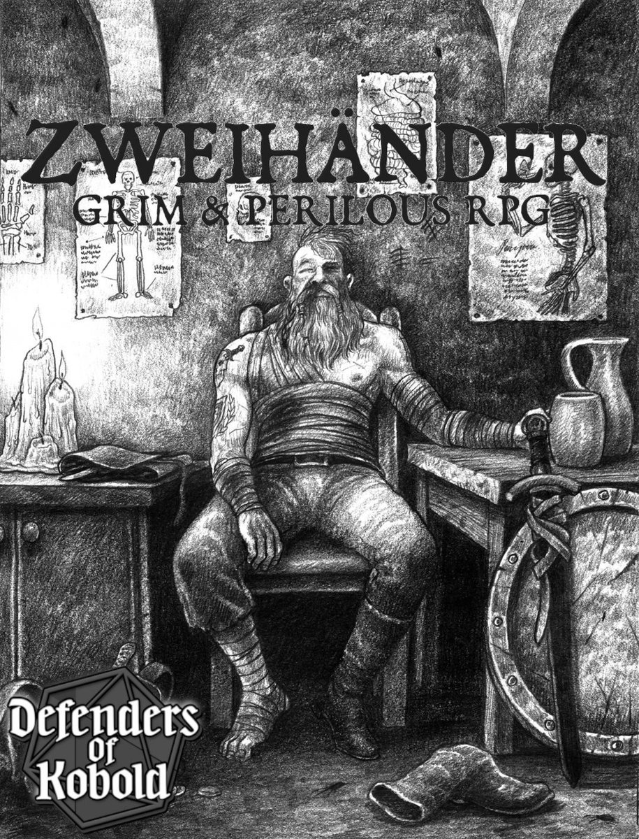 KoboldDefenders's tweet photo. Tomorrow night we're starting our own #ZweihanderRPG campaign. This will air every other Friday on #Twitch on Chuck's regular game nights. Don't miss this fantastic opportunity to join a great story right at the beginning. https://t.co/dIiTV93dtH https://t.co/J6Q87gy16f
