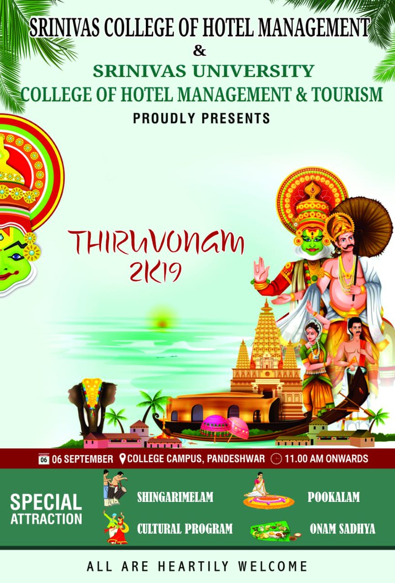 MgmtHotel's tweet photo. Onam 2k19 https://t.co/Wv05SVLBzW
