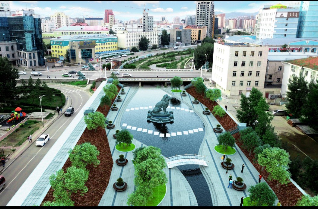 Арслантай гүүрнээс урагшаа хэсгийн төсөөллийн зураг гаргалаа. Иймэрхүү бвал ямар бна? Далангаас доош дугуйн зам, далан дээгүүрээ явган зам. Санаа оноо нэмэрлээрэй. Шөнийн зураг гараагүй бна манайхаан