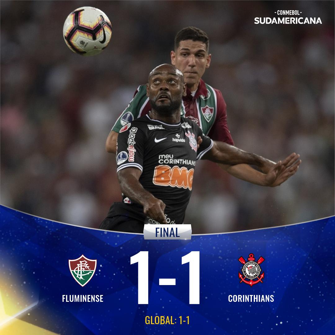 Abcdepor's tweet photo. #Sudamericana

 @FluminenseFC y @Corinthians igualaron 1-1. El #Timao logró clasificar a la semifinal de la @Sudamericana.
Tendrá como rival a @IDV_EC https://t.co/r4fFDvbN45
