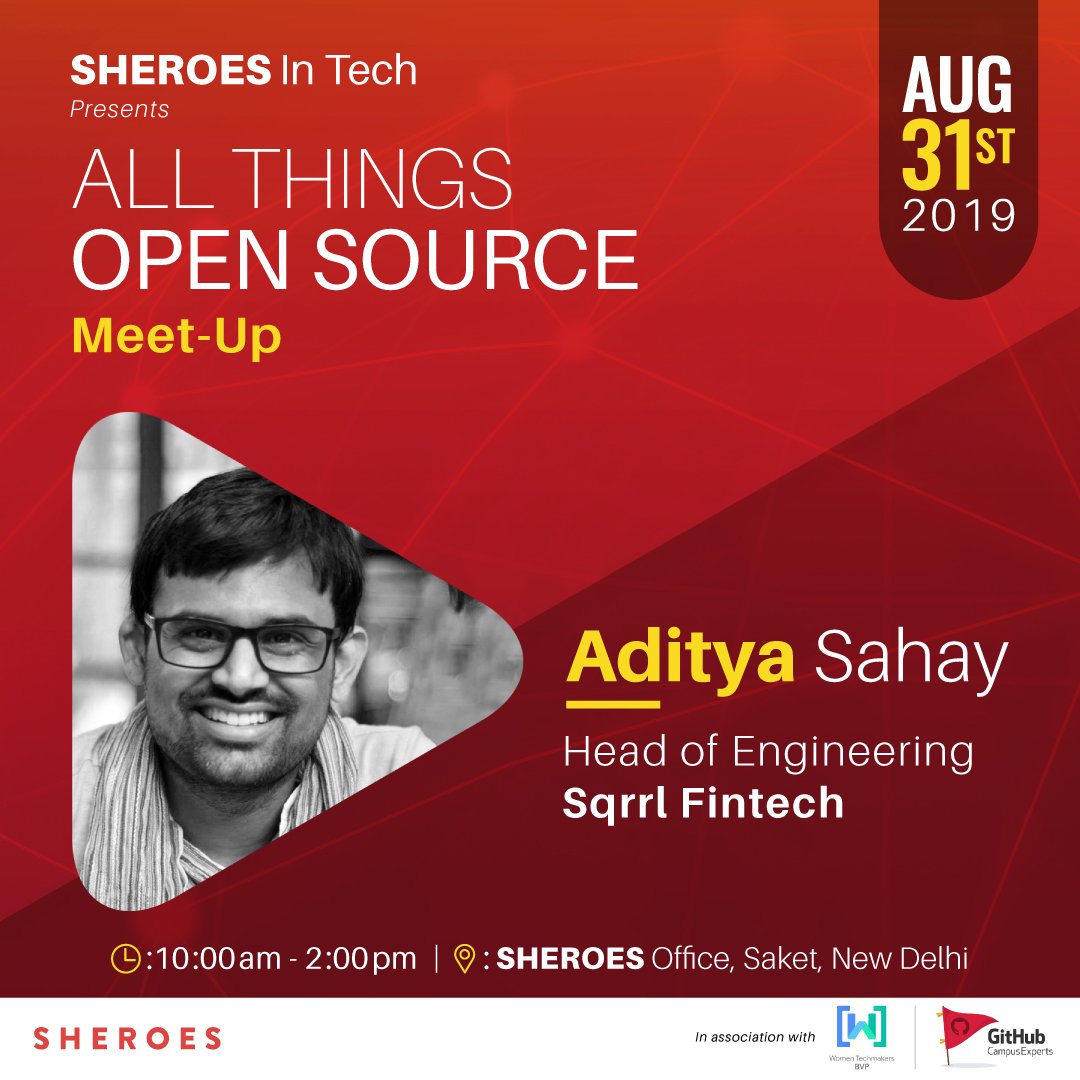 sheroes's tweet photo. Just 24 hrs to go for our upcoming #OpenSource workshop with @wtmbvp @github 

@adsahay will be hosting a session!

#SHEROESinTech  #SCL https://t.co/8IUsm53gKw