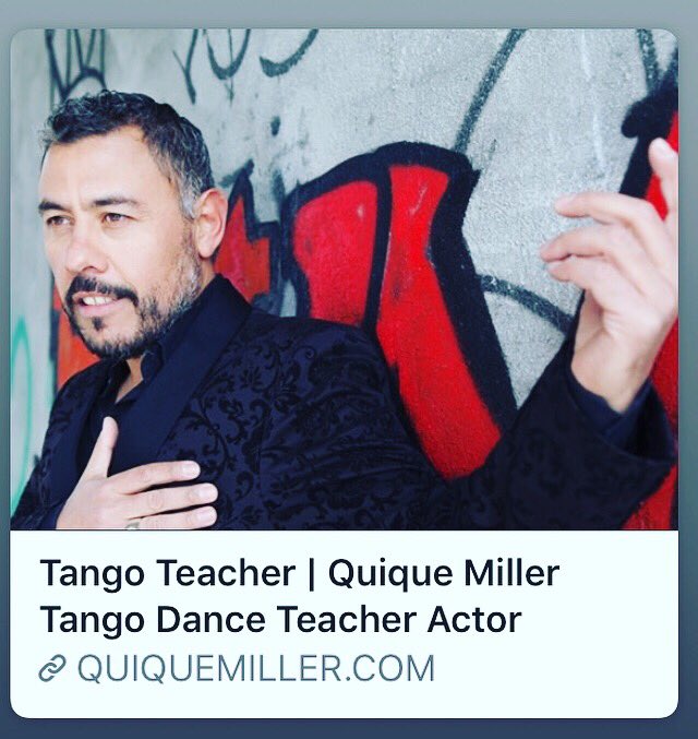 millertango's tweet photo. New website! https://t.co/dImr7OBZJK #quiquemiller #tango #tangoba #tangoargentino #argentiniantango #dancer #tangodancer #actor #actorlife https://t.co/TP3bYpb8a8