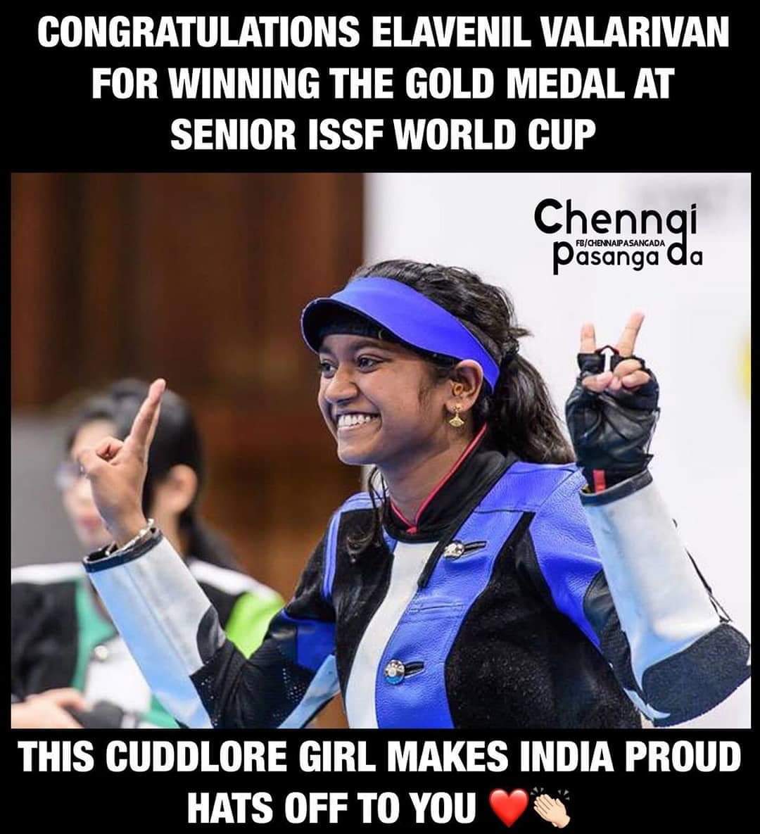 prabhadevi2012's tweet photo. Congratulations Elavenil Valarivan.. https://t.co/zR0x3cM4OS