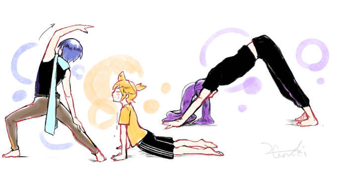 「stretching」 illustration images(Oldest)